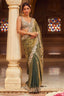 Green Satin, Silk Sequins saree