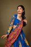 Blue kalamkari lehenga