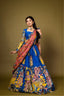 Blue kalamkari lehenga