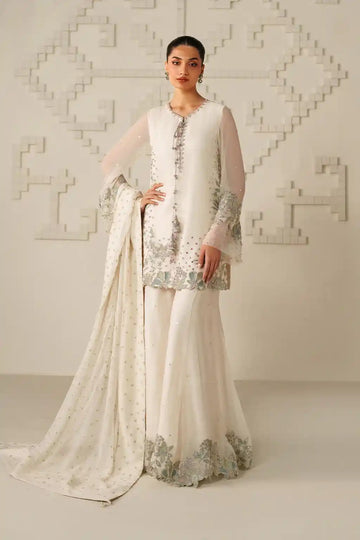 Embroidered Chiffon Pearl Coordset