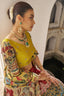 Yellow Kalamkari lehenga choli semi stitched